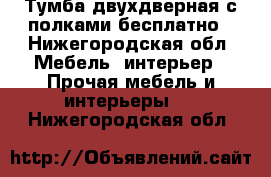 Тумба двухдверная с полками бесплатно - Нижегородская обл. Мебель, интерьер » Прочая мебель и интерьеры   . Нижегородская обл.